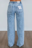 Load image into Gallery viewer, High-Waisted Drawstring Wide-Leg Jeans