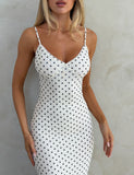 Load image into Gallery viewer, Dress in a new black and white polka dot print